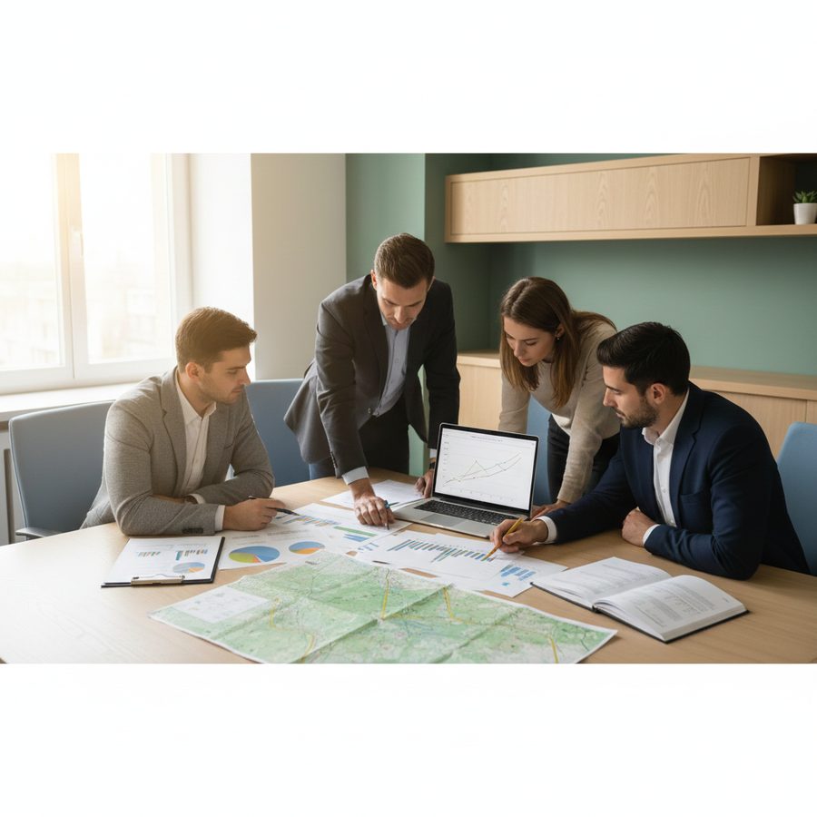 Análises técnicas em escritório